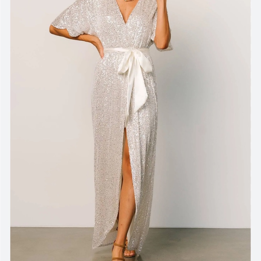 NWT Mauricia Sequin Maxi Gown | CREAM